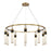 Savoy House Abel LED Chandelier, Black/Brass/White Opal