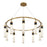 Savoy House Abel LED Chandelier, Black/Brass/White Opal