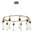 Savoy House Abel LED Chandelier, Black/Brass/White Opal