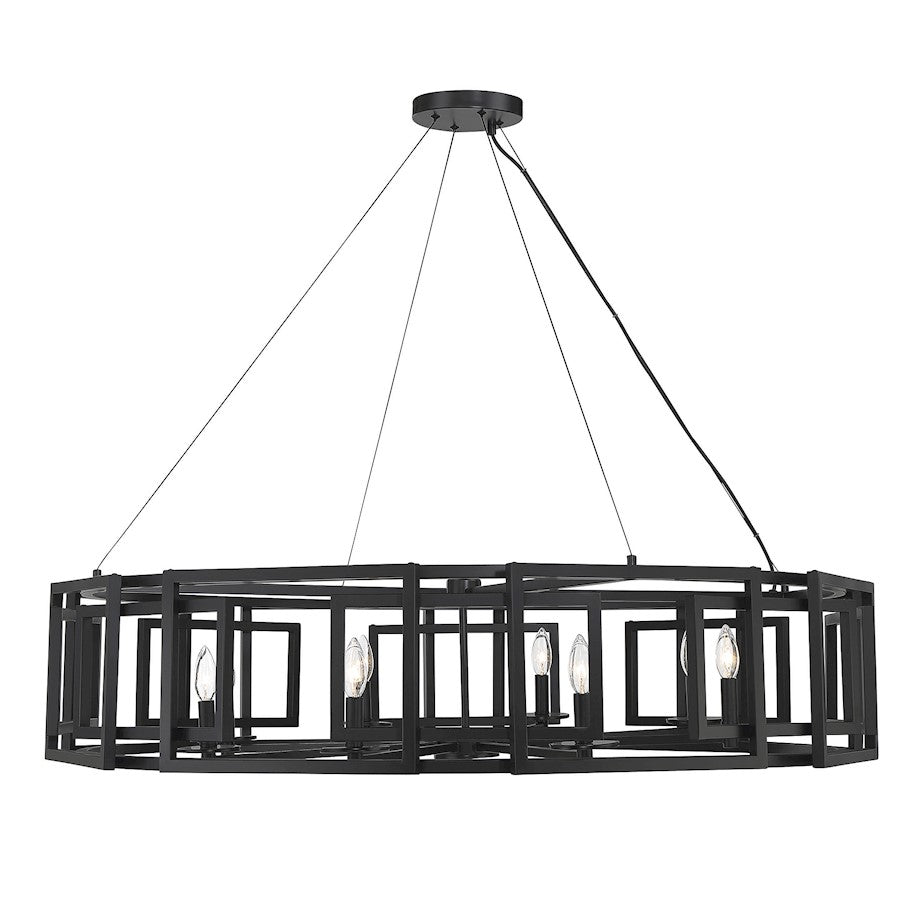 Savoy House Radcliffe 8 Light Chandelier, Matte Black - 1-1675-8-89