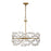 Savoy House Camille 5 Light Chandelier, Warm Brass/Clear Flowers