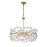 Savoy House Camille 5 Light Chandelier, Warm Brass/Clear Flowers