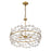 Savoy House Camille 5 Light Chandelier, Warm Brass/Clear Flowers