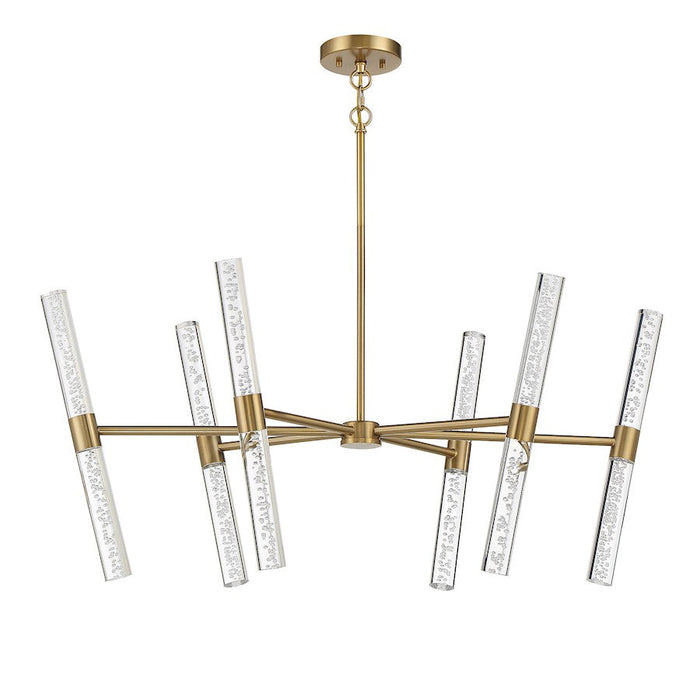 Savoy House Arlon LED Chandelier, Warm Brass/Bubble