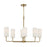 Savoy House Powell 6 Light Linear Chandelier, Warm Brass - 1-1756-6-322