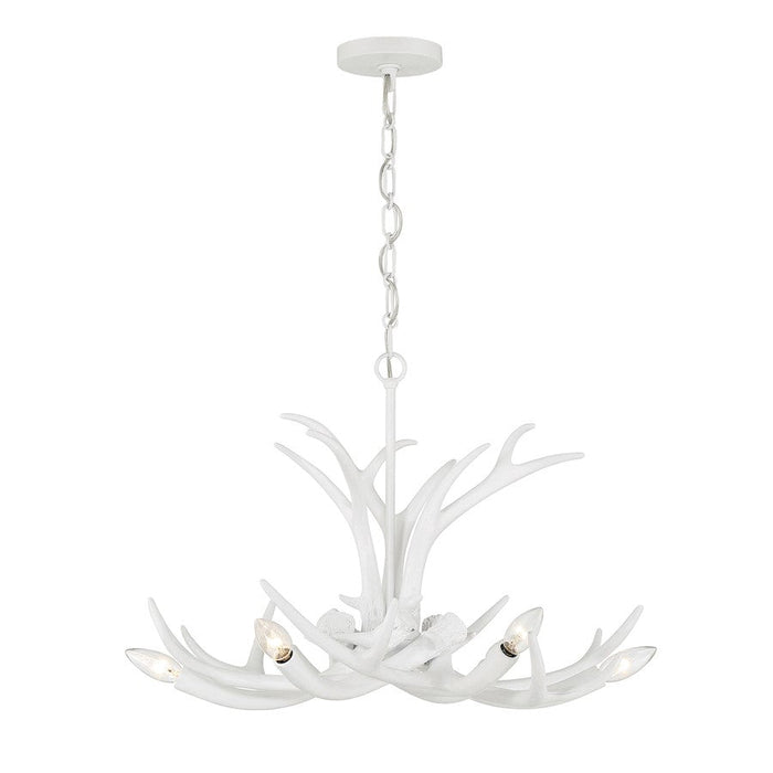 Savoy House Daniels 6 Light Chandelier, Matte White - 1-1761-6-80