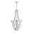 Savoy House Contessa 6 LightÂ Chandelier, Chrome/Wooden Beads - 1-1765-6-110