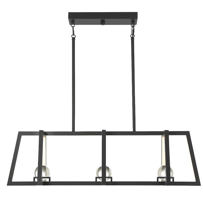 Savoy House Haven LED 1 Light Linear Chandelier, Matte Black