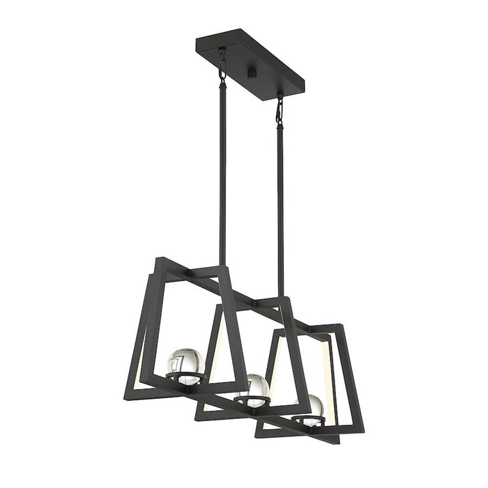 Savoy House Haven LED 1 Light Linear Chandelier, Matte Black