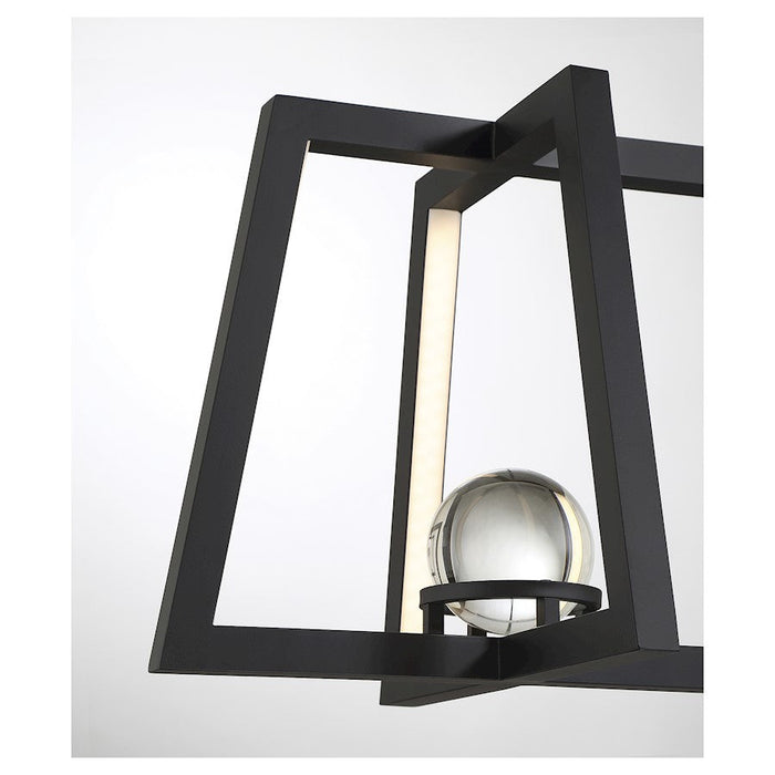 Savoy House Haven LED 1 Light Linear Chandelier, Matte Black