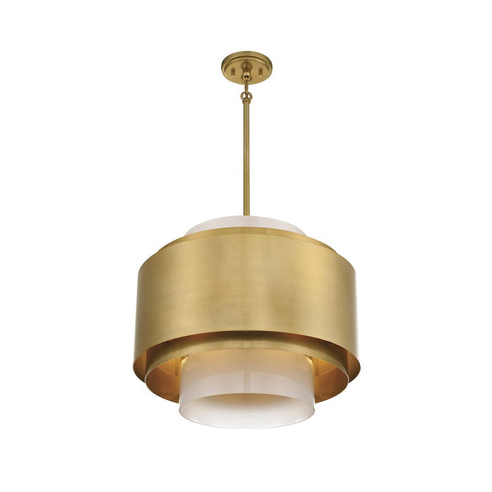 Savoy House Lakefield 4 Light Pendant, Burnished Brass