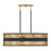 Savoy House Eclipse 5 Light Linear Chandelier, Black/Brass
