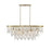 Savoy House Livorno 8 Light Linear Chandelier, Noble Brass - 1-1847-8-127