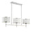 Savoy House Delphi 3 Light Linear Chandelier, White/Nickel - 1-187-3-172