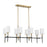 Savoy House Tivoli 8 Light Linear Chandelier, Black/Brass