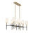 Savoy House Tivoli 8 Light Linear Chandelier, Black/Brass