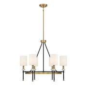 Savoy House Tivoli 6 Light 24" Chandelier, Black/Brass - 1-1893-6-143