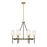 Savoy House Tivoli 6 Light 24" Chandelier, Black/Brass - 1-1893-6-143