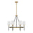 Savoy House Tivoli 6 Light 24" Chandelier, Black/Brass