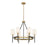 Savoy House Tivoli 6 Light 24" Chandelier, Black/Brass