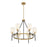 Savoy House Tivoli 6 Light 24" Chandelier, Black/Brass