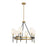 Savoy House Tivoli 6 Light 24" Chandelier, Black/Brass