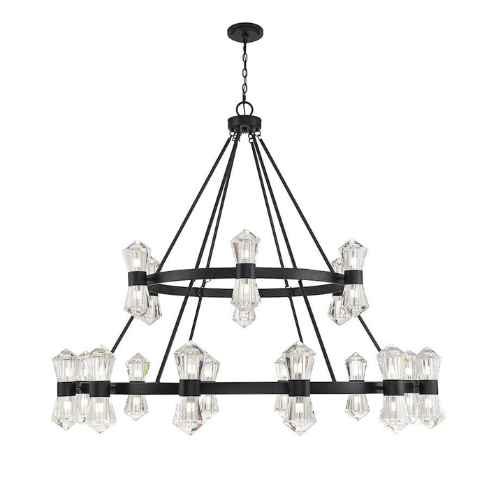 Savoy House Dryden 36 Light Chandelier, Matte Black - 1-1938-36-89