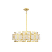 Savoy House Portia 5 Light Chandelier, True Gold/Strie Piastra - 1-2031-5-261