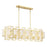 Savoy House Portia 6 Light Linear Chandelier, Gold/Strie Piastra - 1-2032-6-260