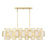 Savoy House Portia 6 Light Linear Chandelier, Gold/Strie Piastra