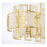 Savoy House Portia 6 Light Linear Chandelier, Gold/Strie Piastra