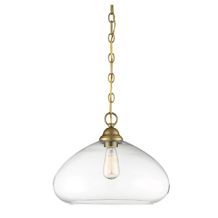 Savoy House Shane 1 Light Pendant, Warm Brass