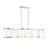 Savoy House Ridgefield 5 Light Linear Chandelier, Polished Nickel