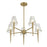 Savoy House Shellbourne 5 Lt Chandelier, Brass/Handmade Piastra