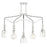 Savoy House Apollo 5 Light Linear Chandelier, Polished Chrome