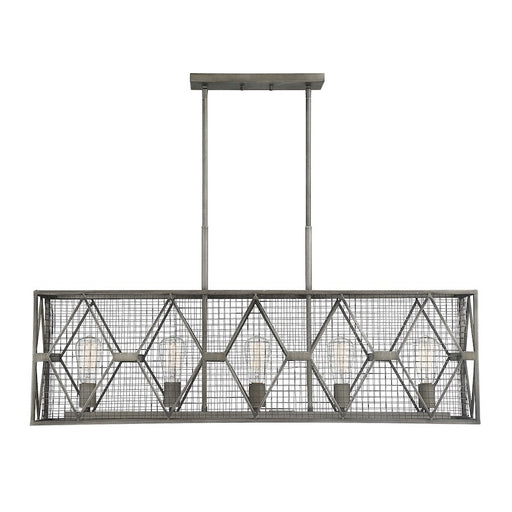 Savoy House Arbor 5 Light Linear Chandelier, Smoke