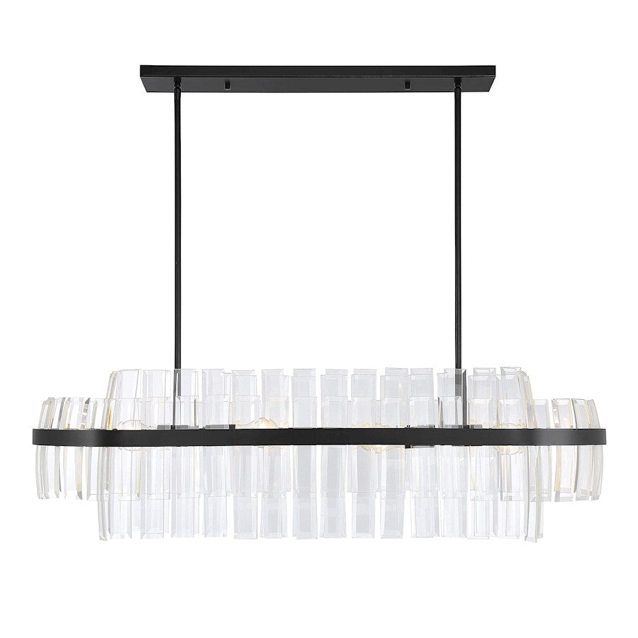 Savoy House Hansen 8 Light Linear Chandelier, English Bronze