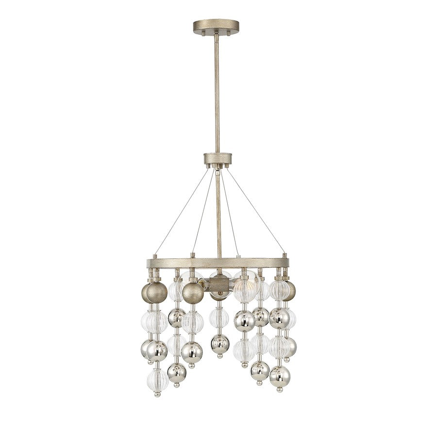 Savoy House Droplet Chandelier, Argentum