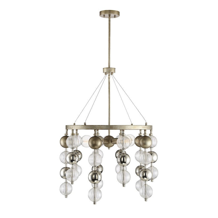 Savoy House Droplet Chandelier, Argentum