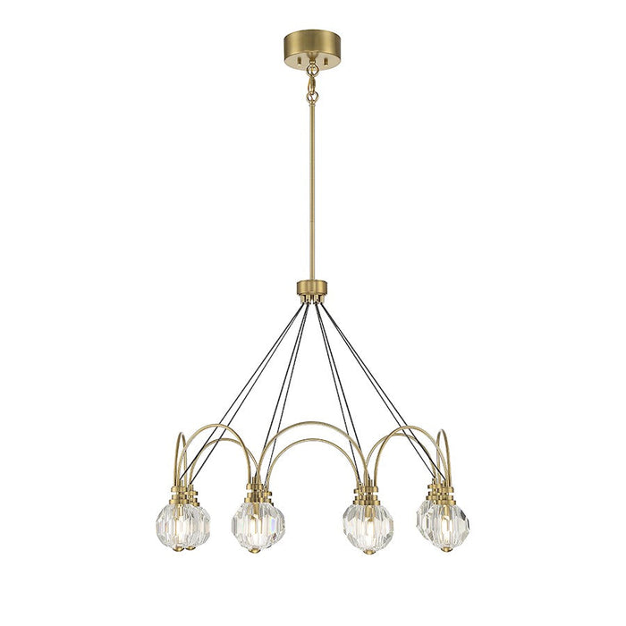 Savoy House Burnham 8 Light LED Chandelier, Warm Brass - 1-2200-8-322