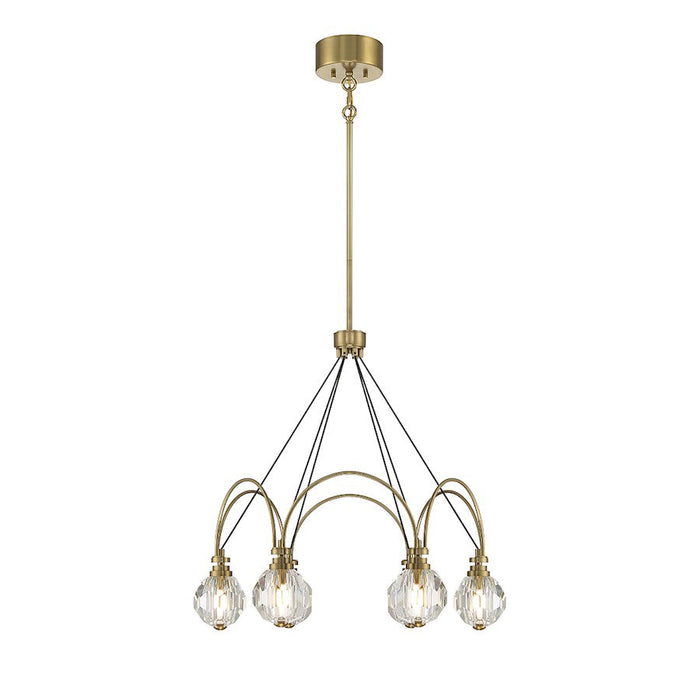Savoy House Burnham 6 Light LED Chandelier, Warm Brass - 1-2202-6-322