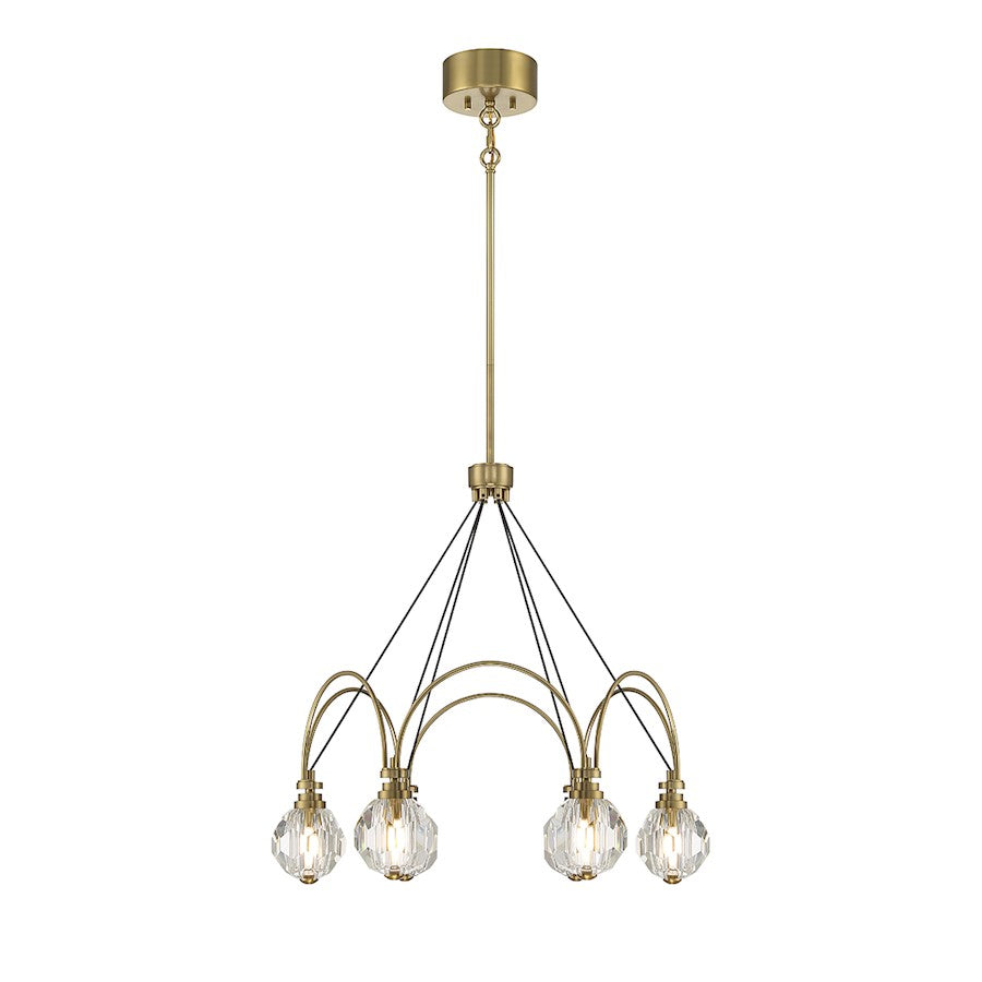 Savoy House Burnham 6 Light LED Chandelier, Warm Brass - 1-2202-6-322