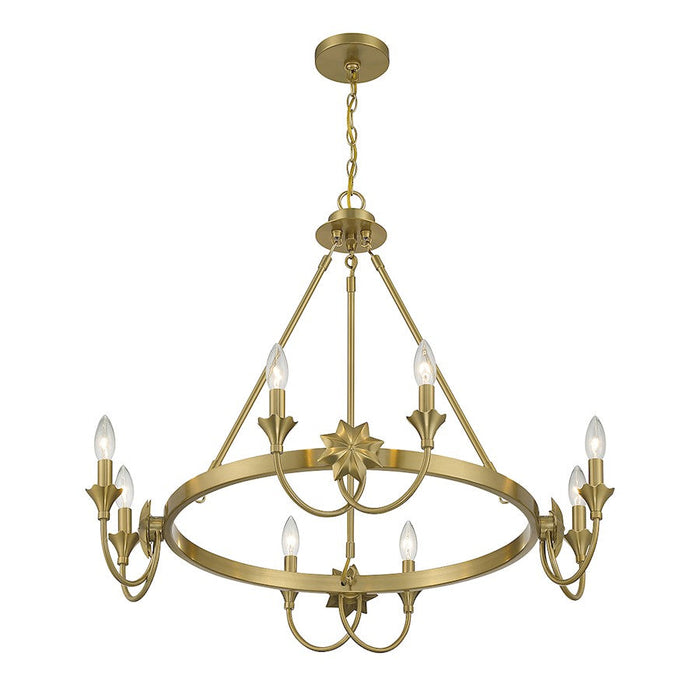 Savoy House Sullivan Chandelier, Warm Brass