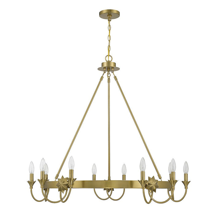 Savoy House Sullivan Chandelier, Warm Brass