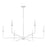 Savoy House Essentials Salerno 6 Light Chandelier, White Bisque/Strie Piastra