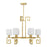 Savoy House Quatrain 6 Light Chandelier, True Gold/White Opal