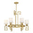 Savoy House Quatrain 6 Light Chandelier, True Gold/White Opal