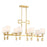 Savoy House Quatrain 8 Light Linear Chandelier, True Gold/White - 1-2305-8-260