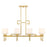 Savoy House Quatrain 8 Light Linear Chandelier, True Gold/White