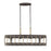 Savoy House Leland 4 Light Linear Chandelier, Artisan Rust